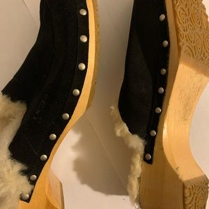 Australia Ugg Suede Wood Clogs